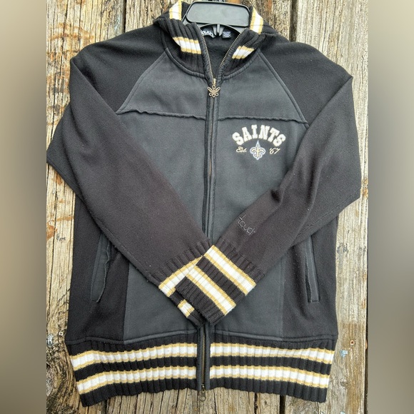 Touch by Alyssa MilanoNew Orleans Saints Full Zip XXL Jacket Black & Gold - Picture 3 of 7